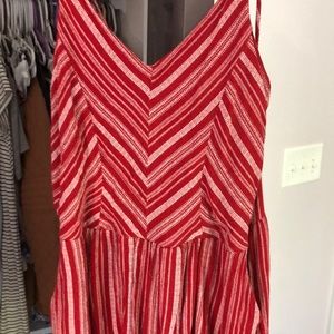 One heart clothing red and white striped romper M